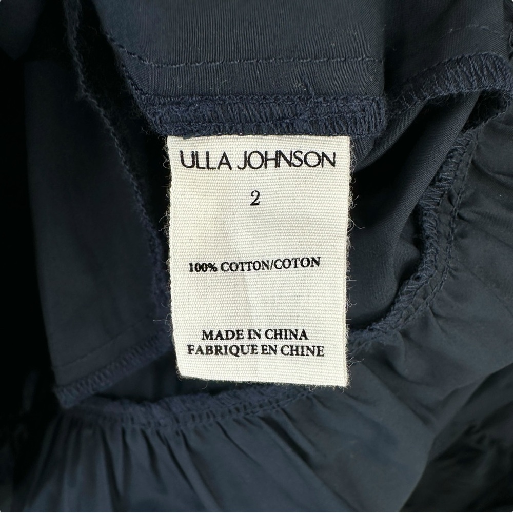 Ulla Johnson Navy Puff Sleeve Tiered Midi Dress - Picture 10 of 11